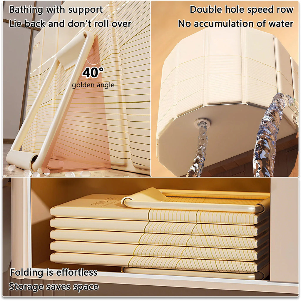 1.2m 1.5m Portable Constant Temperature Bathtub Adult Foldable Bathtub Soaking Tub Bathroom SPA Reusable Bathing Tubs with Lid