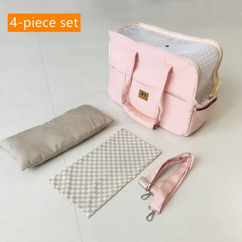 Portable Pet Travel Carrier Tote Bag for Cat, Breathable Dog Travel Bag Carrier Shoulder Bag Carrier Car Seat  bed safe Travel