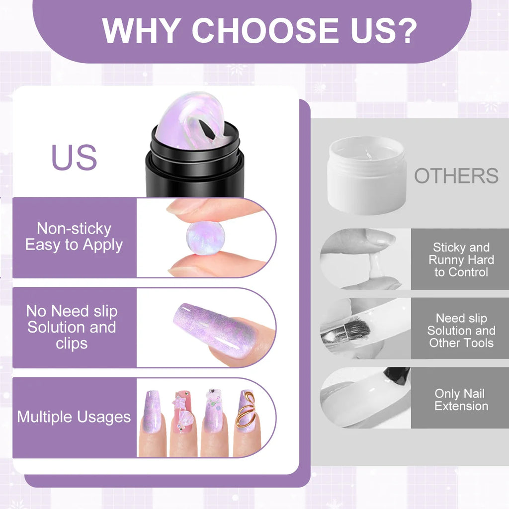 Quick Building Extesion UV Gel Set Non Stick Hand Carve Patterns Gel for Manicure 3D Art DIY Nails Tip Extesion Engraving Tools