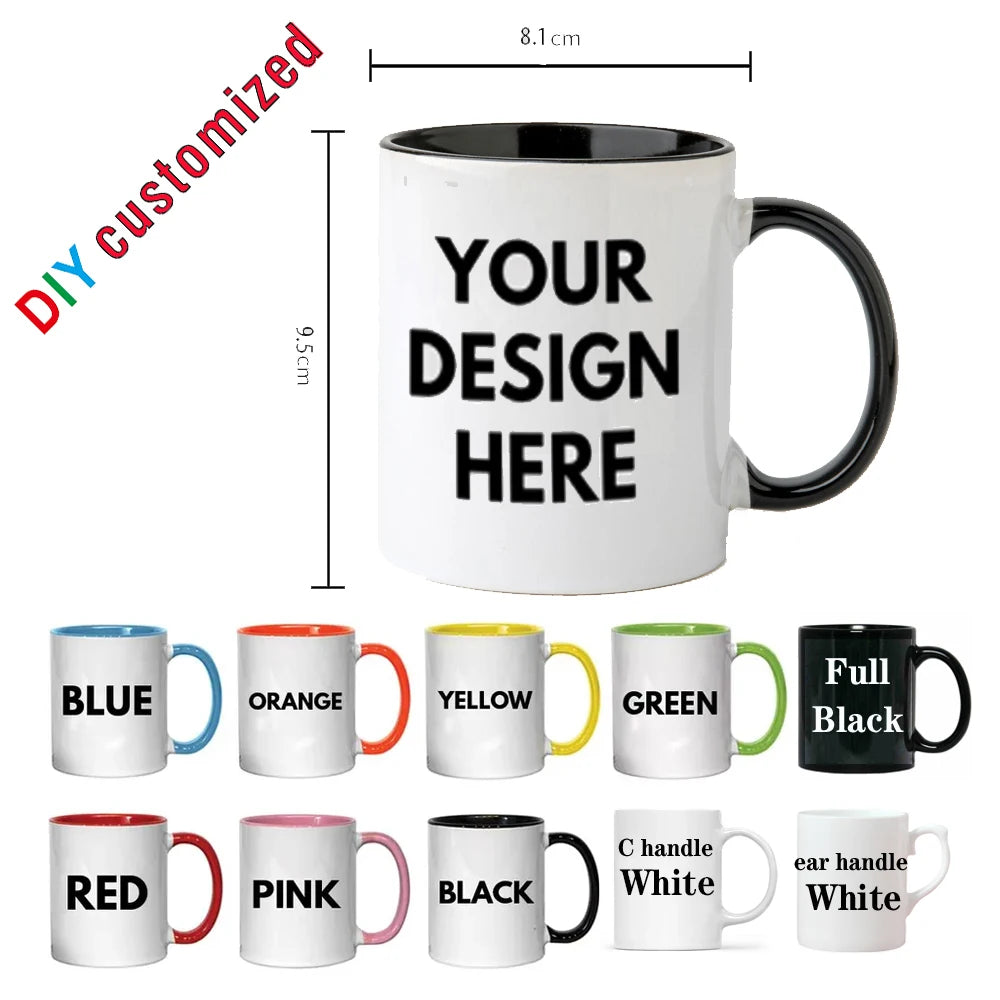 Personalized Photo Mug, Customize Family, Kids,Lovers,Logo, Text, Dog, Cat ,photos Mugs, Tea Milk Cup, Mother's Day Gift