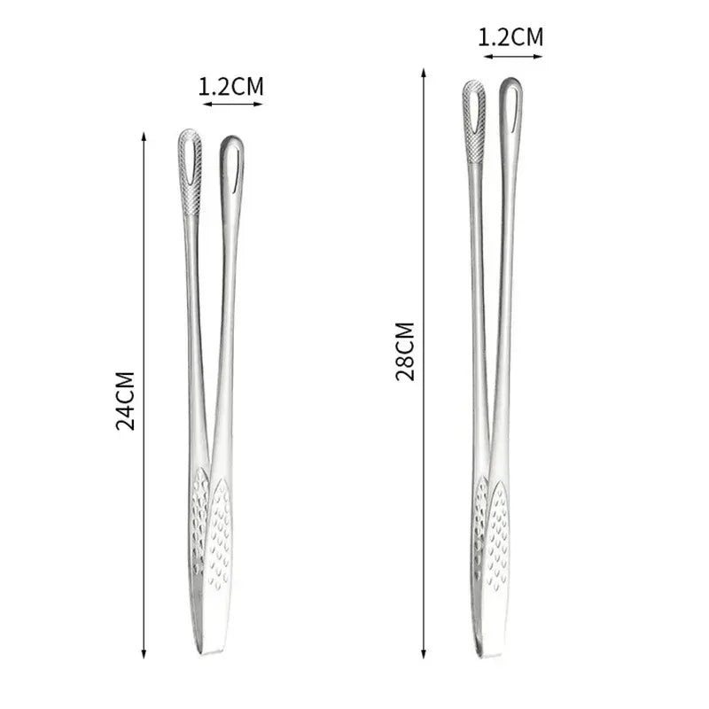 1/2pcs Stainless Steel BBQ Grill Tongs Meat Cooking Tweezers Kitchen Barbecue Clips Utensils Accessory  Tongs Clips Barbecue
