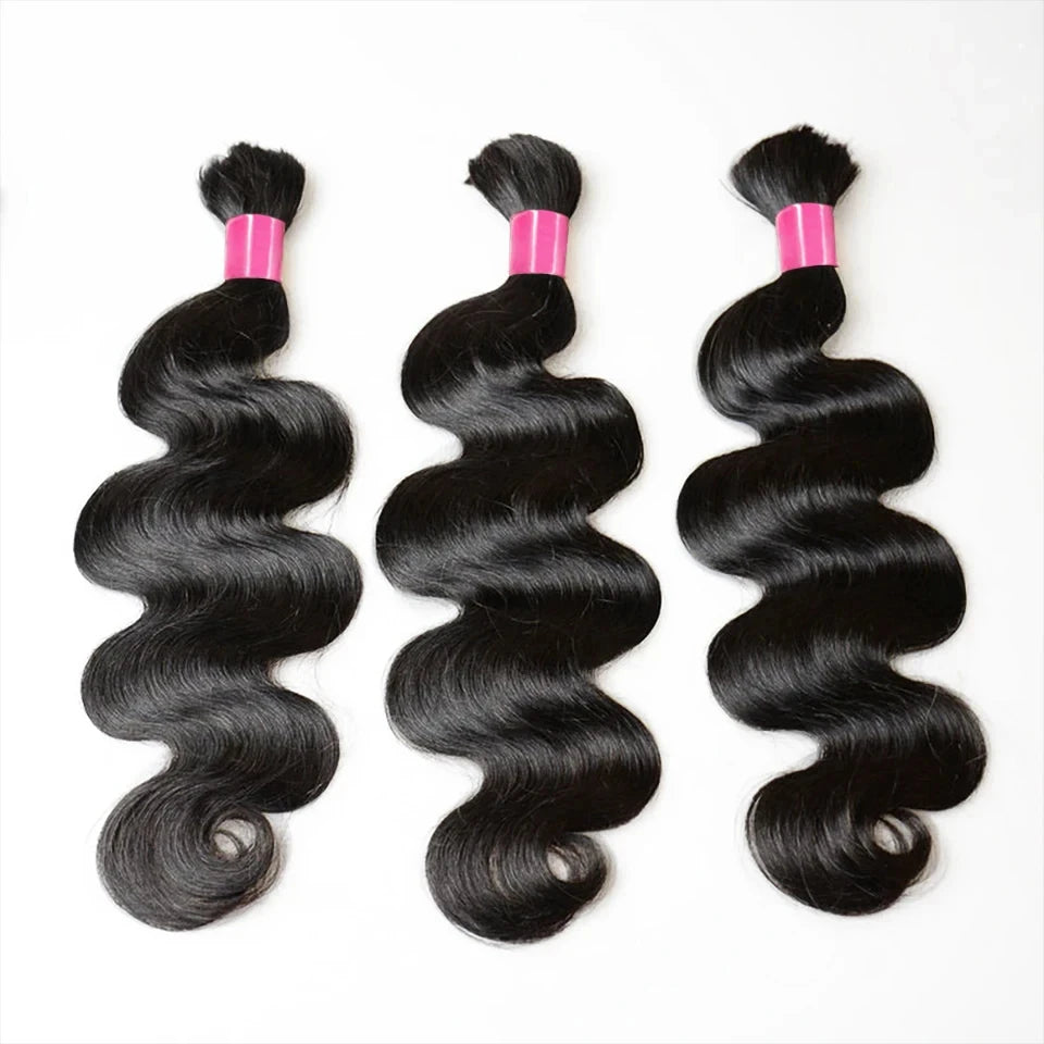Boho Braids Human Hair 100% Human Hair 100g Boho Hair for Braiding Knotless Body Wave Human Hair Bundles Bulk Hair for Braiding