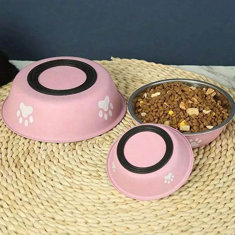 Best-selling stainless steel bowl for cats and dogs, beautiful and durable, anti-slip bottom design for easy eating