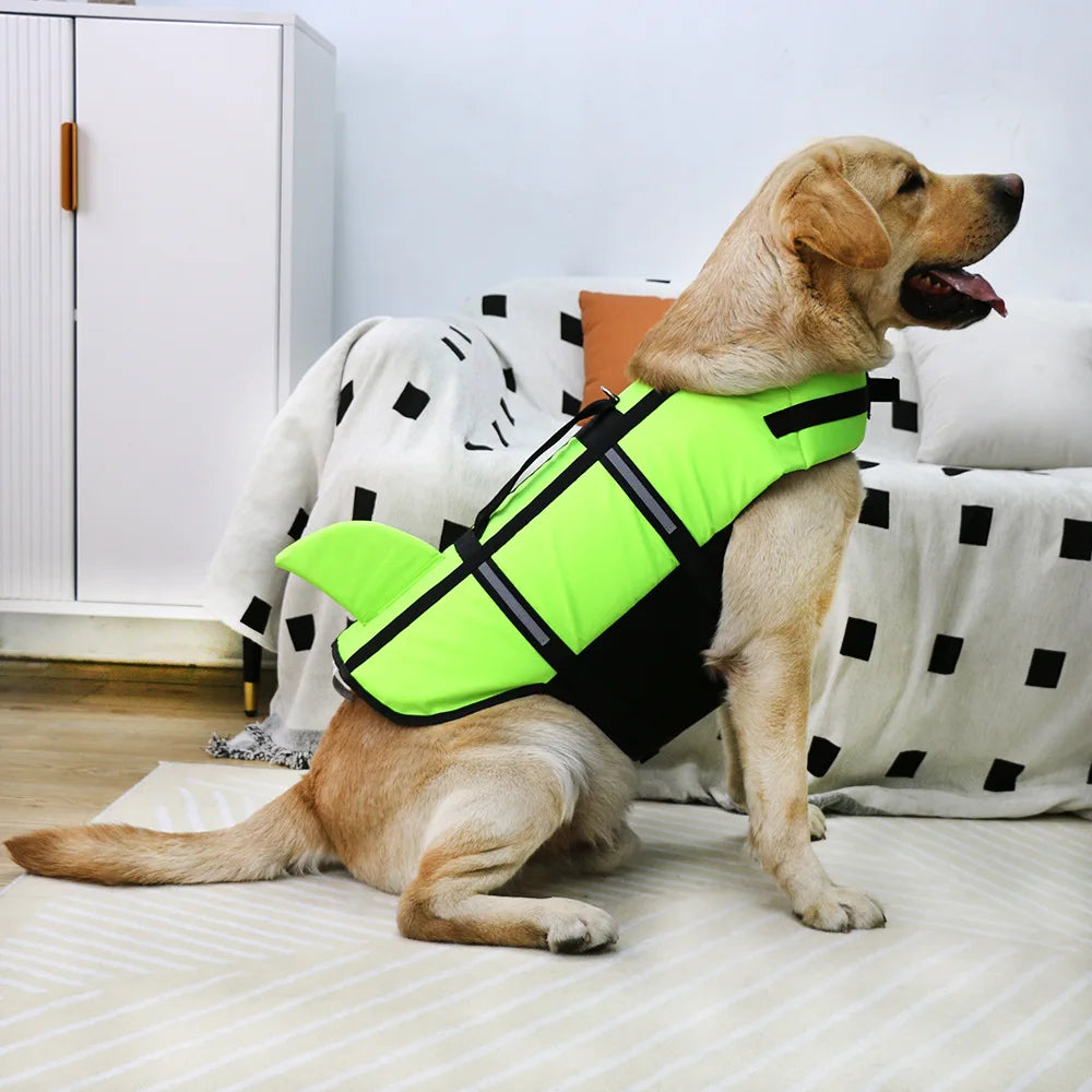 Adjustable Dog Life Jacket with Rescue Handle Sport Safety Rescue Vest Dog Clothes  Puppy Float Swimming Suit for All Pet Dogs