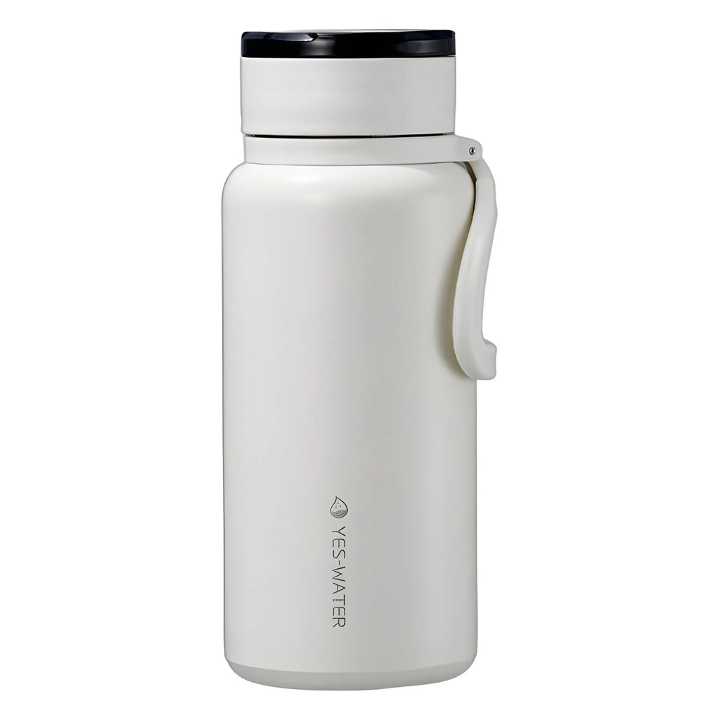 Vacuum Flask with Tea Infuser and Stainless Steel Filter Leak-Proof Tea KettleTravel Thermos Cup with Carrying Strap and Rope