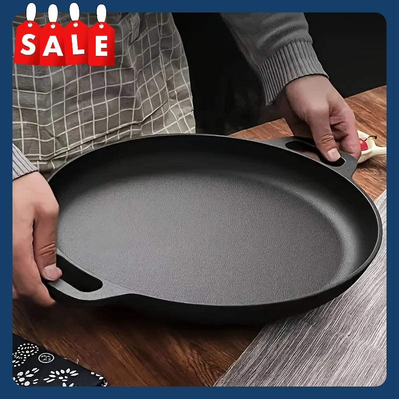 Bestselling multifunctional cast iron frying pan, non-stick skillet suitable for stove and outdoor cooking, round griddle