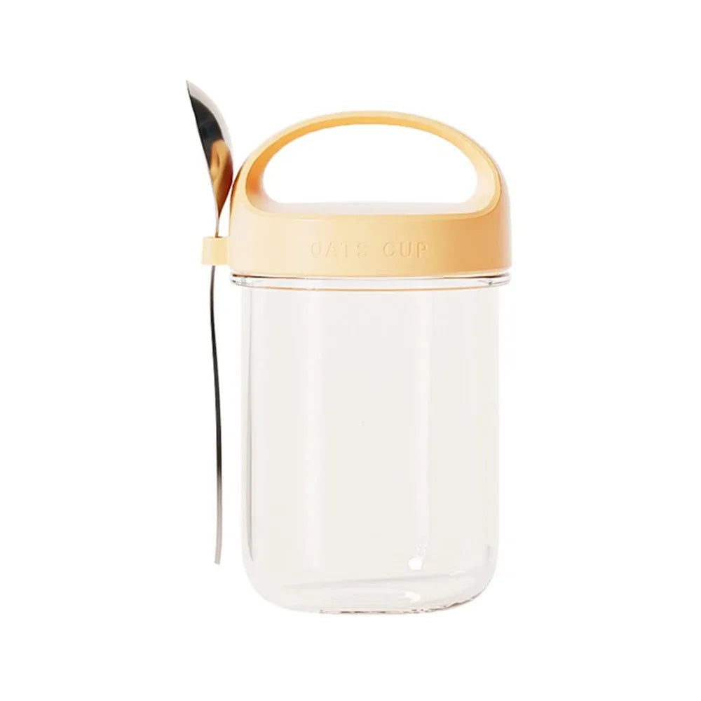 430ML Oat Cup Nut Yogurt Salad Cup Leakproof Glass Cup Oats Container With Lid Spoon Breakfast Cups Kitchen Item