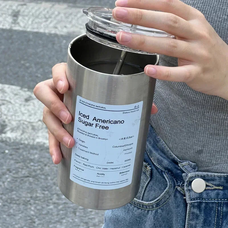 320/600ml Stainless Steel Coffee Mug Thermoses Double Wall Vacuum Flask Insulated Cup Portable Mugs Coffee Cups Water Bottles
