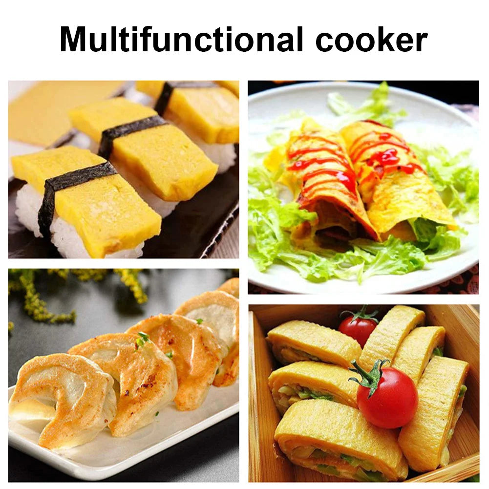 Cast Iron Egg Frying Pan Non-stick Japanese Omelette Pan Thickened Cooking Pots Saucepan Rectangle Mini Tamagoyaki Fried Pot