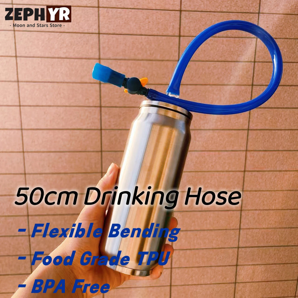 50cm Drinking Water Hose Camper Drink Straws Reusable TPU Racing Drinking Tube Hydration Bladder 40cm Bottle Thermos with Hose