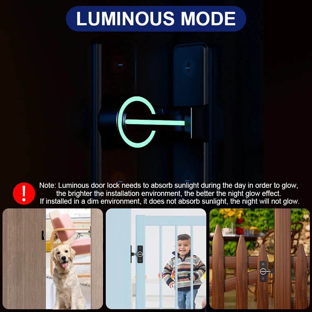 1Pc Luminous Sliding Door Bolt Lock - Night - Visible Security & Convenience