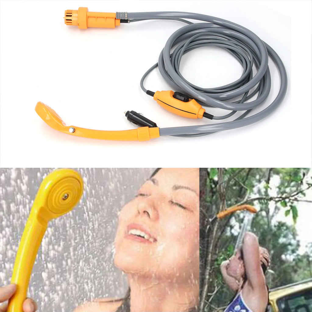Car Plug Shower Kit 36W Portable Electric Vehicle Mounted Shower Kit for Outdoor Camping Car Washing Irrigation