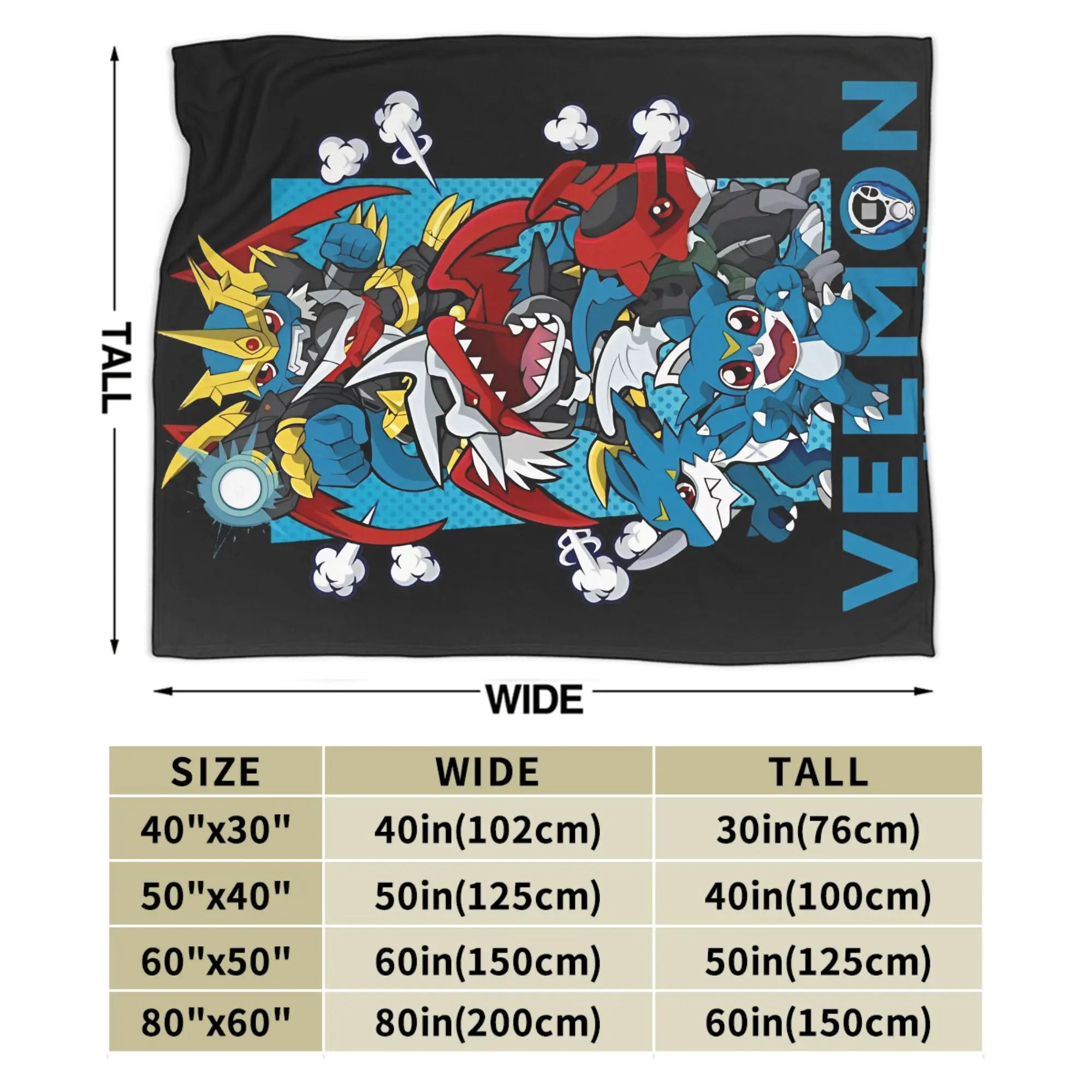 digimon veemon evolution Blanket  Flannel Funny Soft Throw Blanket for Bedspread  Winter