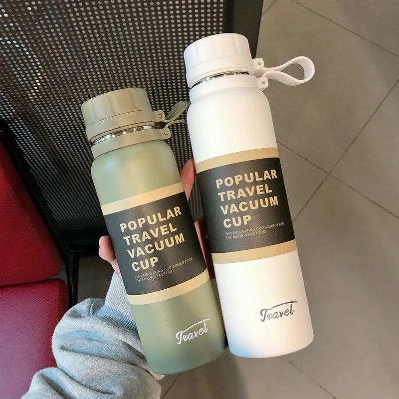 1PCS Stainless Steel Thermos with Tea Filter Double Wall Vacuum Flask Sports Outdoor Fitness Thermal Bottle Insulation Cup