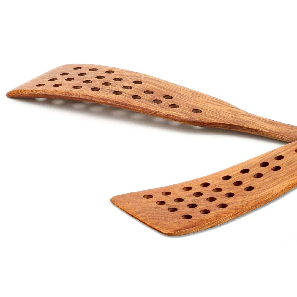 Frying Steak Shovel Filter Shovel Non-Stick Pan Wooden Spatula 24 Holes Kitchen Cooking Tool Kitchen Accessories
