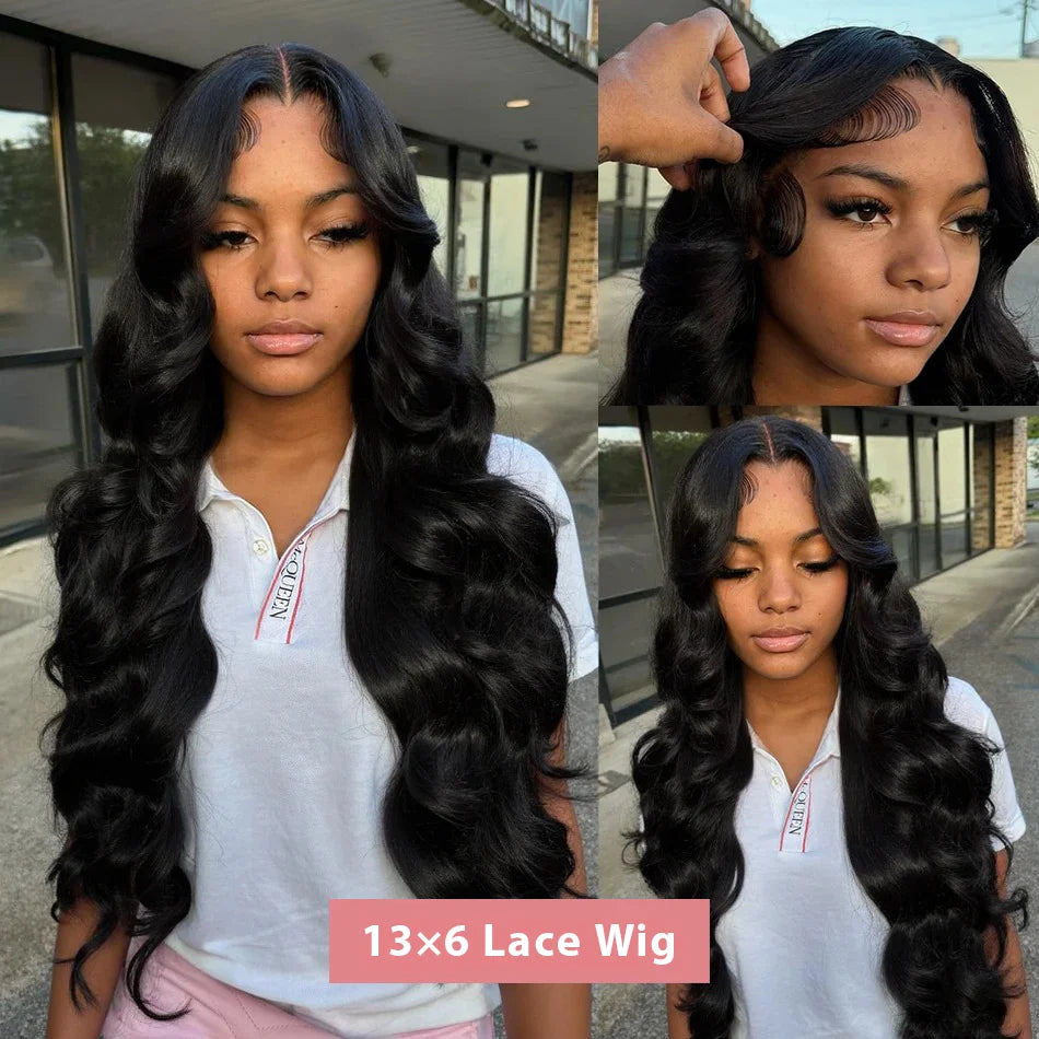30 Inch 13x6 HD Transparent  Lace Frontal Wigs Body Wave Human Hair 13x4 Lace Front Wig 5x5 Glueless Closure Wigs For Women