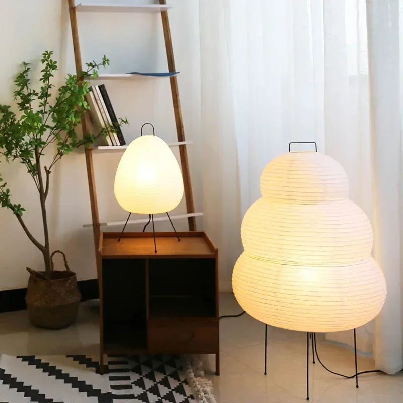 Japanese Noguchi Rice Paper Suitable for Bedroom Atmosphere Bedside Lamp Living Room Study Decoration Lighting Desk Lamp
