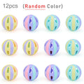 12pcs Plastic Ball Cat Toys Colorful Bell Ball Pet Toy Accessory