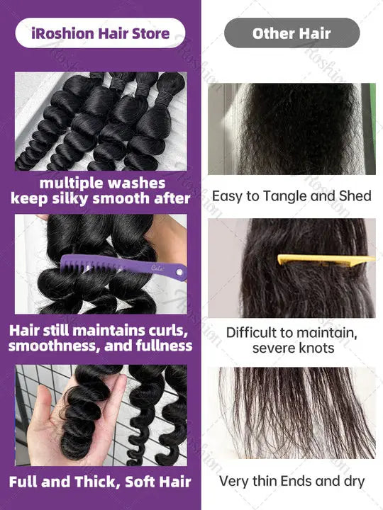30 32 Inch Loose Wave 3 4 Bundles Raw Virgin Unprocessed Remy Human Hair Brazilian Loose Deep Wave Human Hair Bundles Extensions