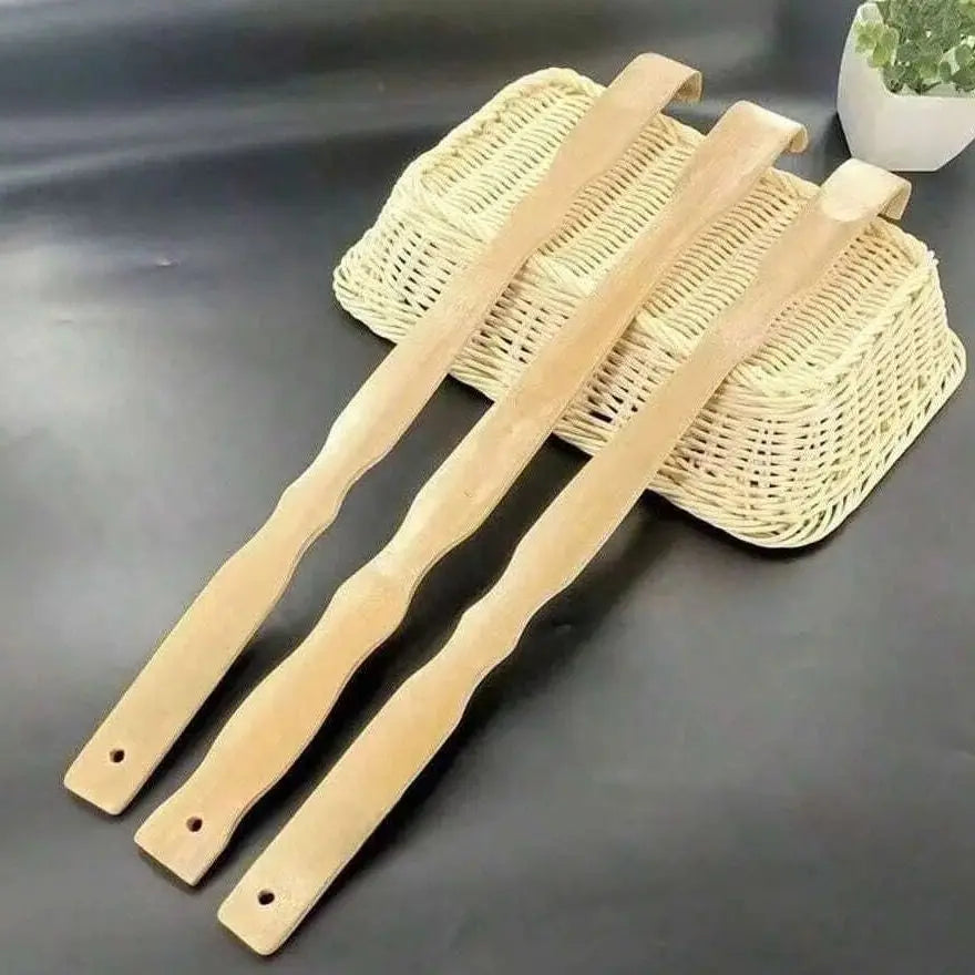 3 Pcs Strong Back Scratcher,Self-Massager Therapeutic Bamboo Wooden Back Scratchers For Scratching Itches,long handle Scratch