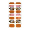 16Pcs Nail Polish Sticker Long Lasting Nail Polish Art Stickers Waterproof Full Nail Wraps with Nail File & Wooden Stick for DIY