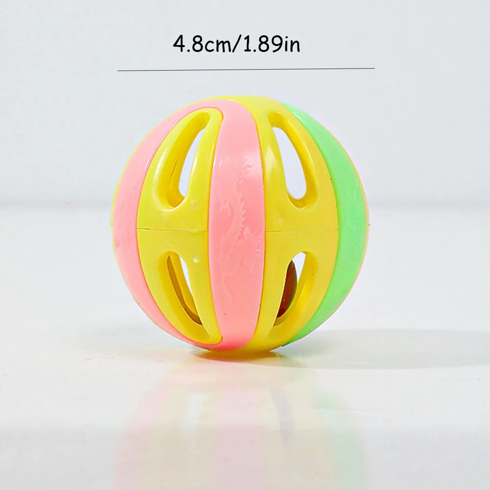 Large Colorful Bell Ball - Cat Toy for Self-Play, Interactive Pet Toy with Jingly Bells, Perfect for Kittens
