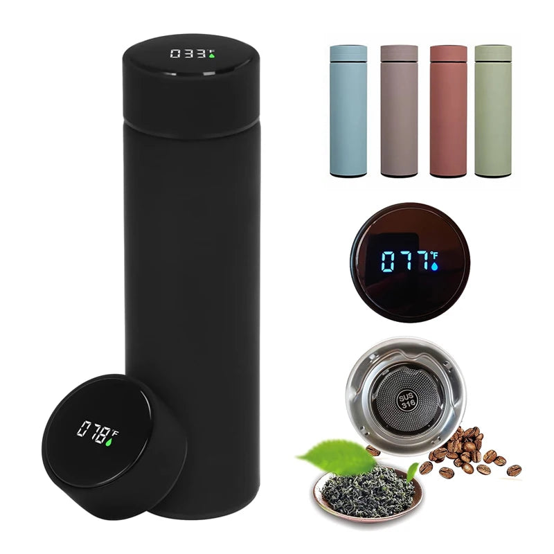 Outdoor Smart Thermos Cup 304 Stainless Steel Smart Temperature Display Waterproof Double-wall Vacuum Thermos Cup