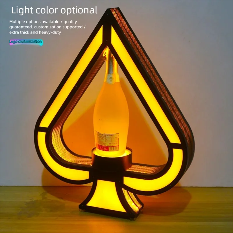 Bar Luminousspades A bottle presenter, Night VIP Champagne Bottle Display Stand, Bar Nightclub KTV Bottle Display Decor