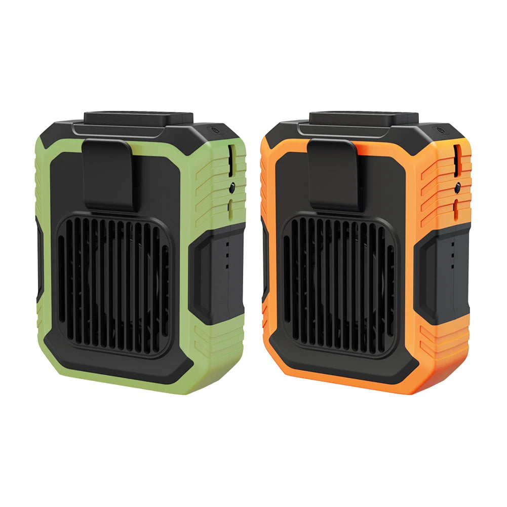 Portable Mini Waist Fan 3 Speed 4000mAh Wearable Personal Fan Emergency Mobile Power Belt Fan for Jobsite/Farm/Traveling/Fishing
