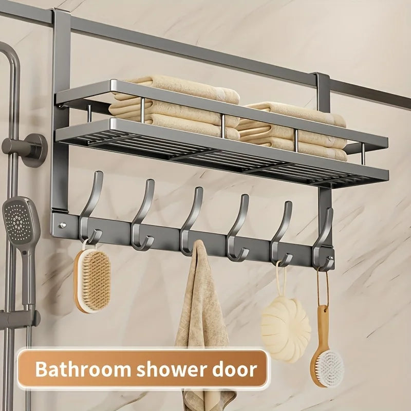 Multifunctional Metal Over-the-Door Storage Rack Easy Install For Kitchen Bathroom Bedroom Xmas Gift | 24-hour Shipping