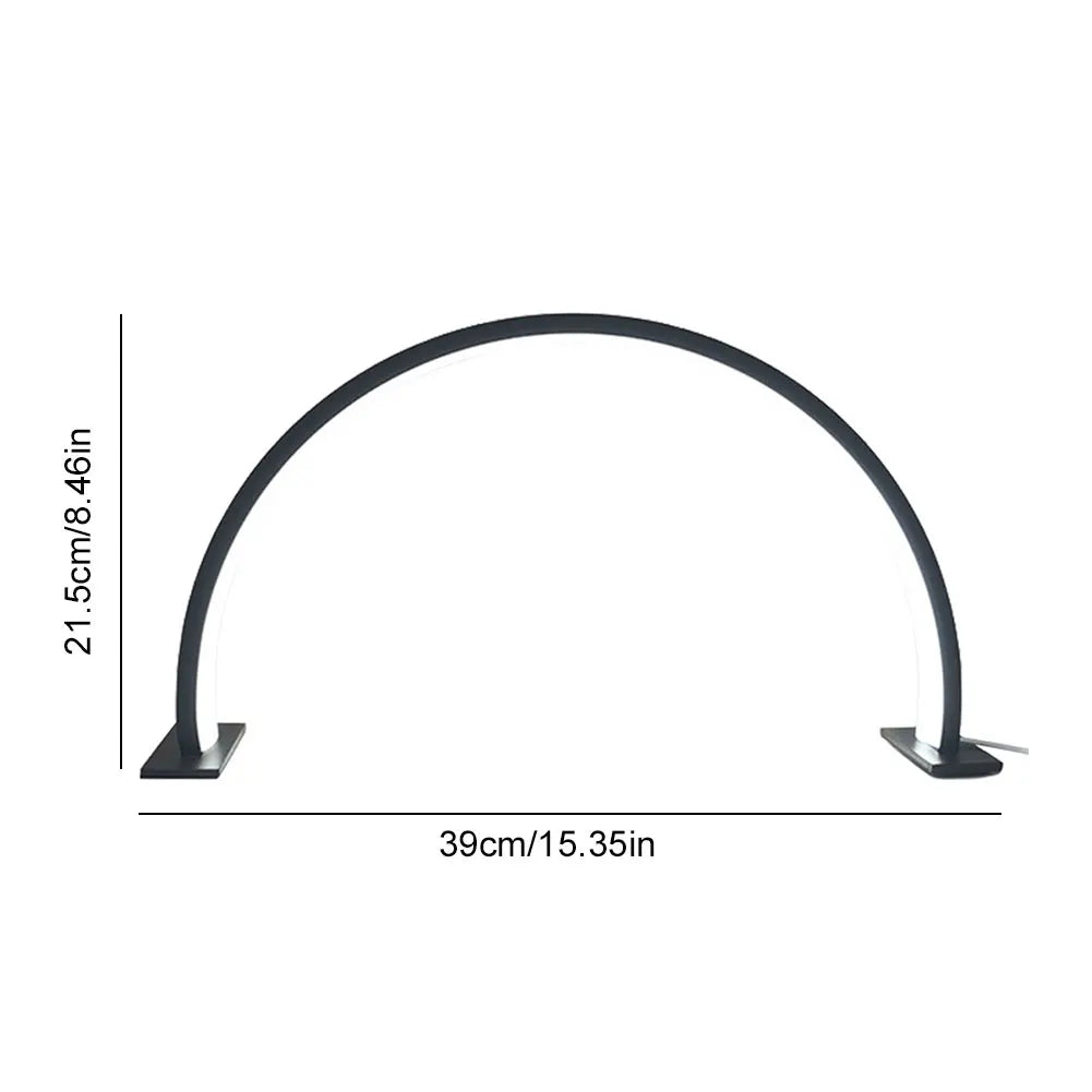 LED Half Moon Light for Nail 39CM Table Lamp U-Shaped Fill Light Specific Desk Work Lighting for Salon Tattoos Eyebrows Beauty
