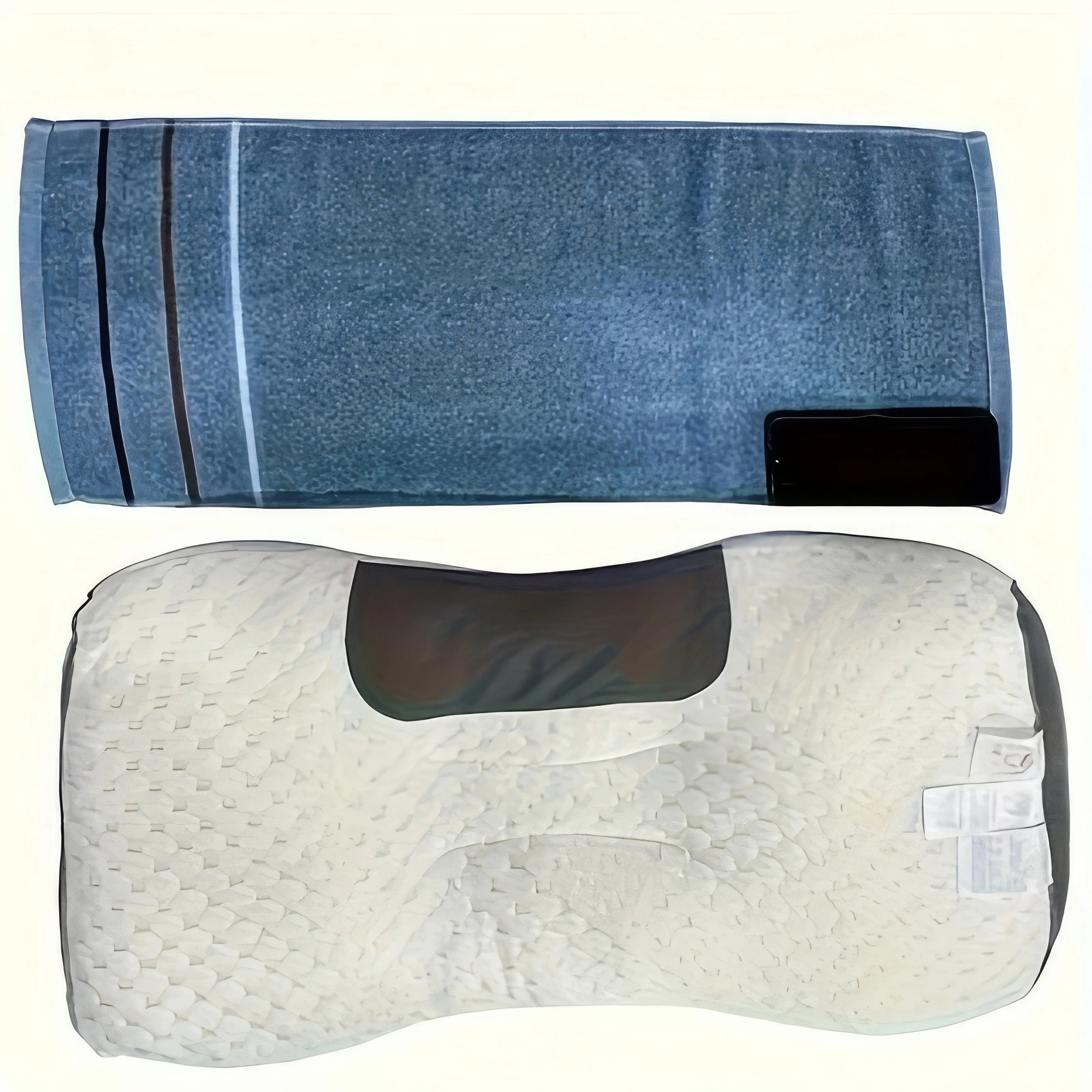 A two-pack of soft, quick-drying blue gym towels featuring a classic three-stripe design for fitness and travel.