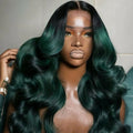 Green Body Wave Lace Front Wig Human Hair 13x4 HD Lace Front Wig Human Hair 200 Density Lace Front Wig Human Hair for Women