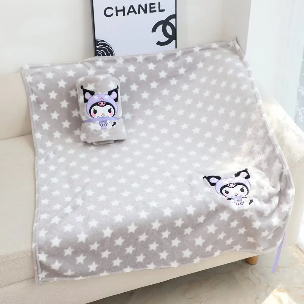Cute Kuromi My Melody Blanket Lovely Pochacco Cinnamoroll Japanese Style Anime Nap Blanket For Girl Child Single Size