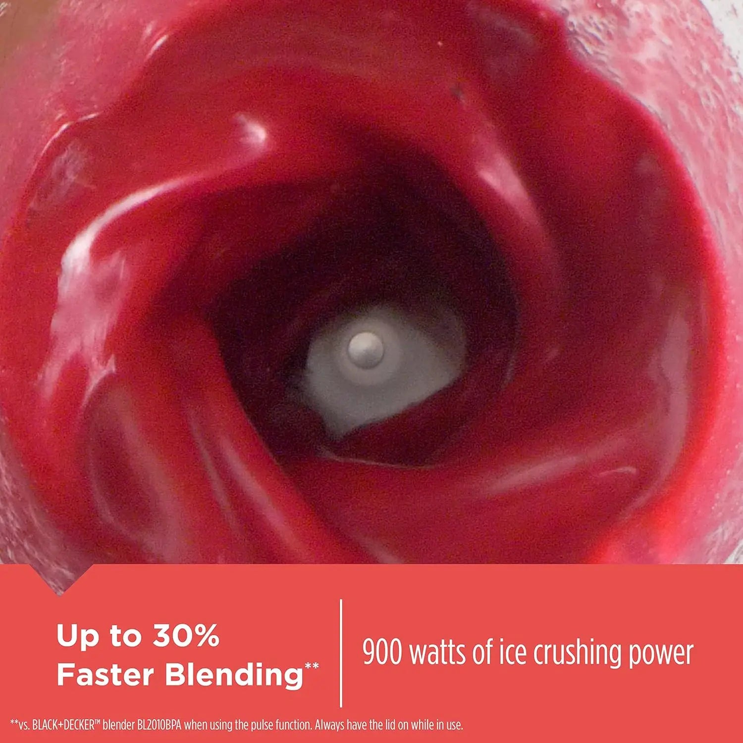 Quiet Blender with 6-Cup Glass Jar, 3 Speeds & Pulse Function, 900W Power for Fast Smoothies and Drinks