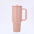 Large Capacity Car Insulated Water Bottle 40oz Leak-Proof Stainless Steel Travel Cup with Lid Straw Handle for Hot Cold Drinks