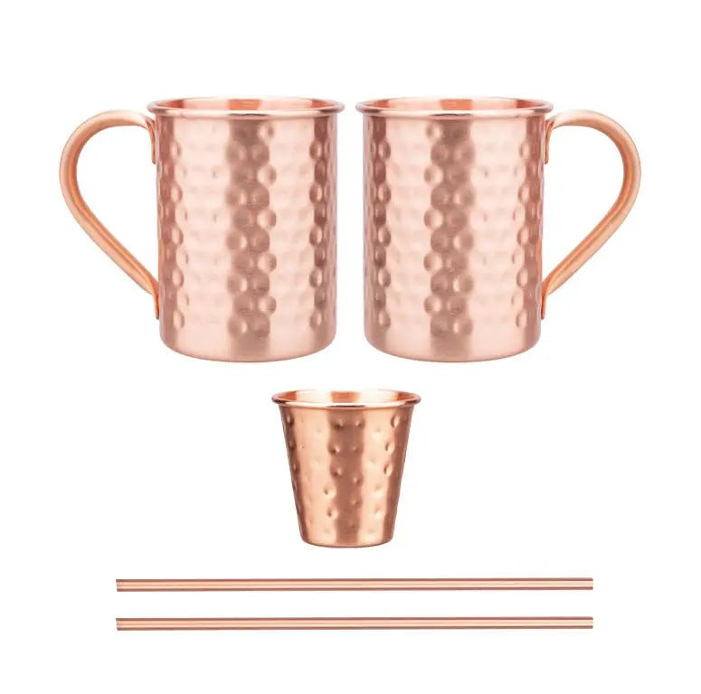 New 100% Copper Cups Pure Solid  Moscow Mule PURE Copper Mugs-Shaped 400ml Cocktail Cups Beer Milk Mug Drinkware