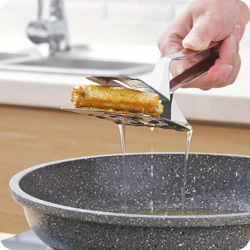 Stainless Steel Frying Shovel Clip Multifunctional Steak BBQ Tongs Frying Fish Spatula Clip Household Kitchen Tool Bread Clip