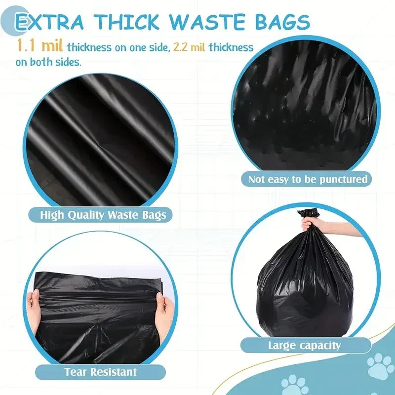 15/600pcs Dog Poop Bags Disposable Pet Waste Bags Dog Waste Bags Design Pet Poop Clean Pick Up Bone Bag Dispenser Tools