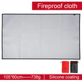 Portable Fireproof Mat Multi Size Silicone Coated Fiberglass Heat Shield for Fire Pit BBQ Patio Camping Deck Protection