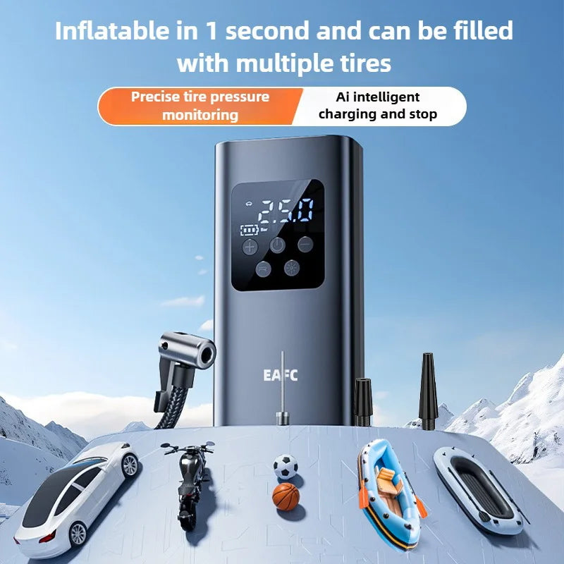 150psi Wireless/Wired Portable Tire Inflator Car Tire Inflator Pump With Digital Display Electric Inflator Mini Bicycle Air Pump