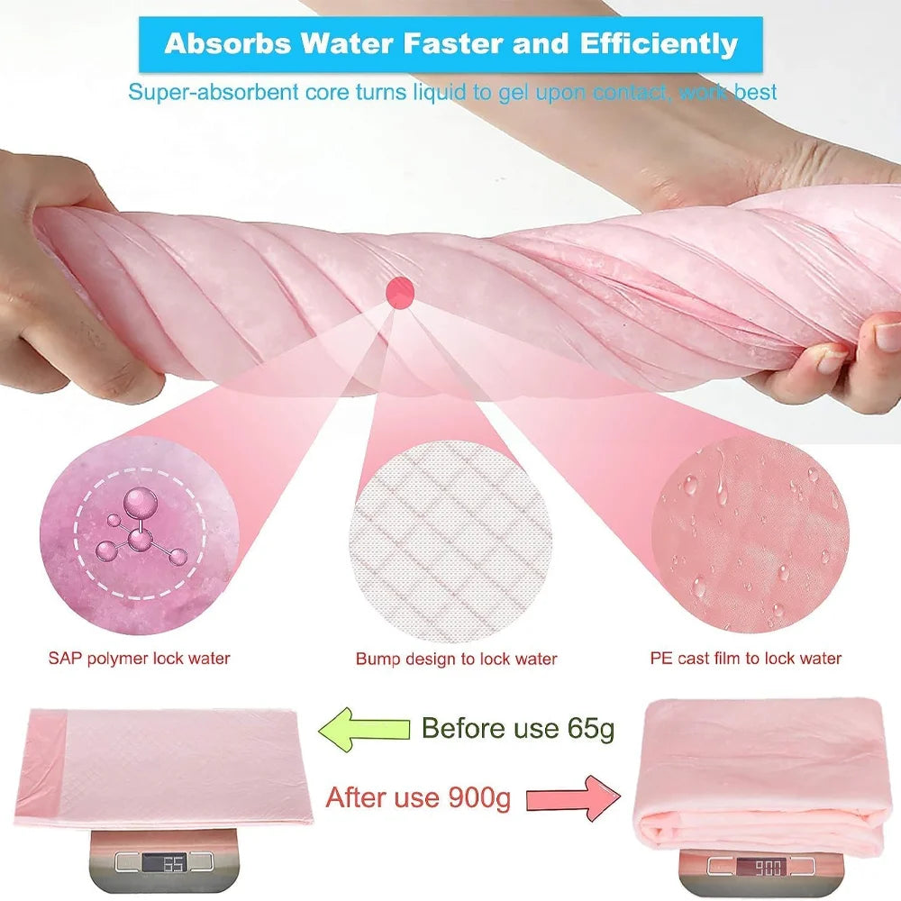 50pc Pet Diaper 60*90cm  60*60cm Dogs Diapers Disposable Puppy Training Pee Pads Quick Dry Surface Mat Clean Cushion Dog Supplie