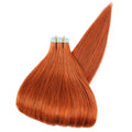 Doreen Copper Red Tape In Human Hair Extensions 16 to 24 Inch 50g/set PU Seamless Skin Weft 350# Colored Hair Extensions Tape in