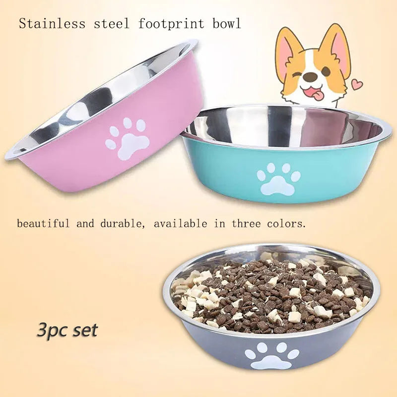 Best-selling stainless steel bowl for cats and dogs, beautiful and durable, anti-slip bottom design for easy eating