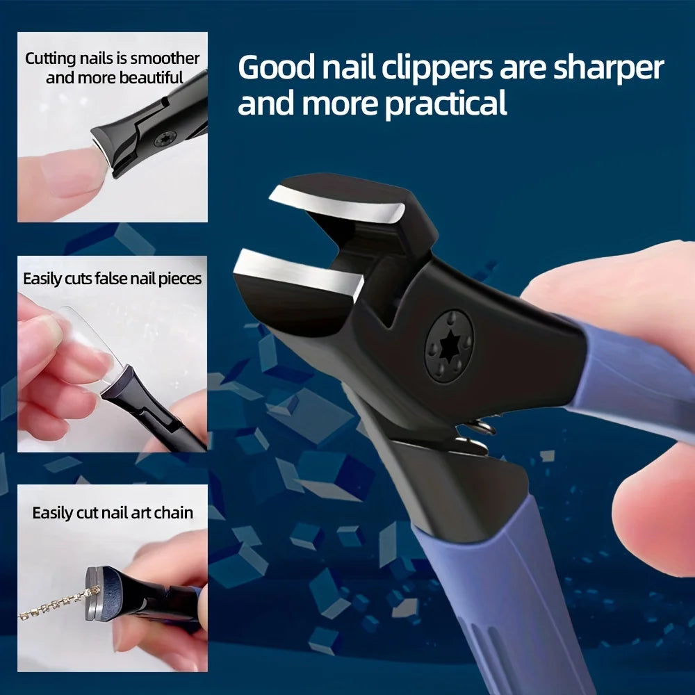 3PCS Nail Clippers Nail Clipper Toenail Clipper Set, Stainless Steel Manicure Set for Thick And Hard Fingernails Toenails