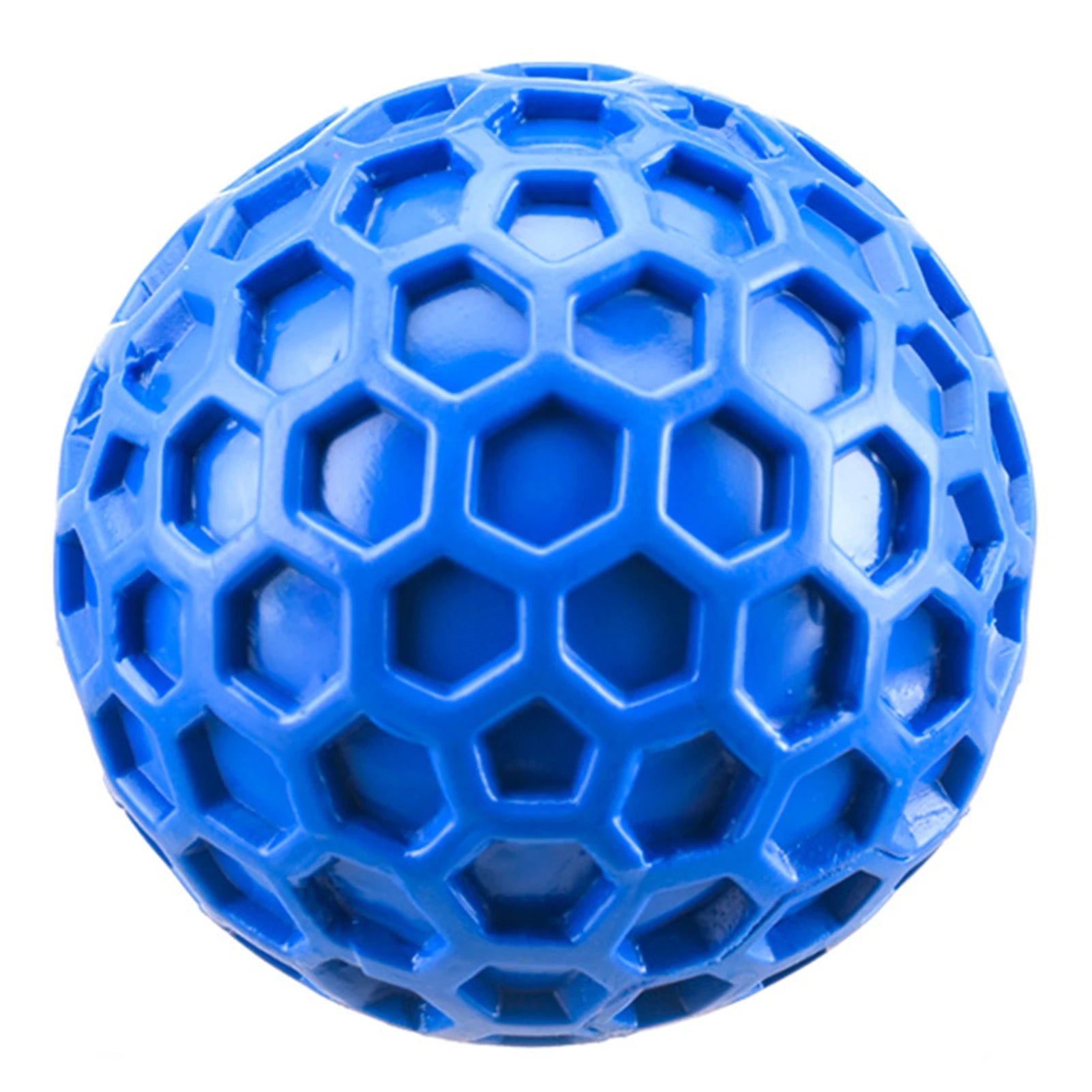 65mm New Dog Toys Bite Resistant Interactive Throwing Sound Honeycomb Balls Natural Rubber Teething Clean Teeth Pet Toys