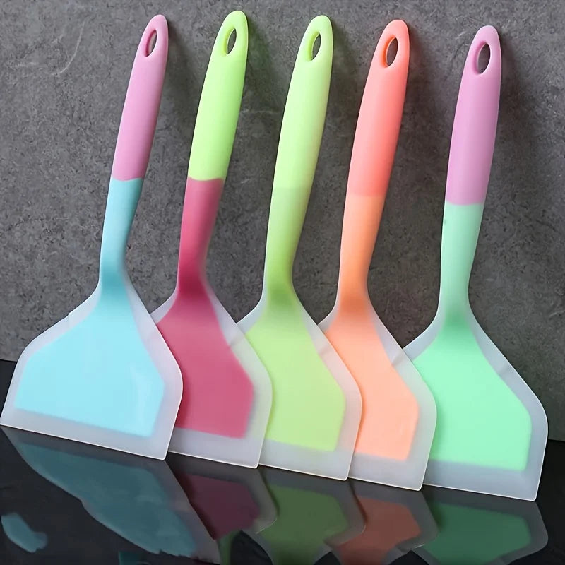 Silicone Spatula Household Egg Roll Spatula Heat-Resistant Non Stick Cooking Beef Meat Pancakes Kitchen Scrape Wide Pizza Shovel