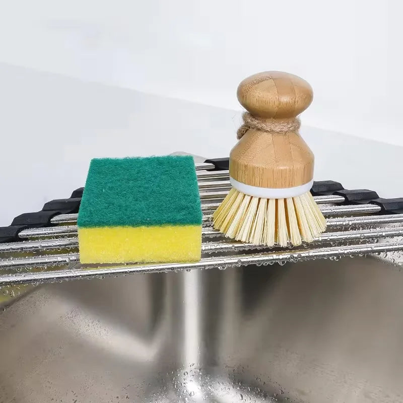 Stainless Steel Sink Corner Dish Drying Rack,Space Saving Kitchen Organizer for Plates Cups Utensils in Sink Corner, Rustproof