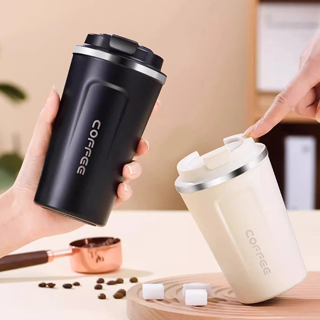 304 Stainless Steel Thermos Cup Portable Double Wall Insulated Coffee Mug Leak-proof Tumbler Water Bottle For Student Adult