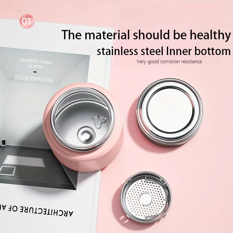 230ML Mini Pocket Thermal Cup Vacuum Tumbler with Strainer 316 Stainless Steel Insulation Water Bottle Portable Cup for Travel